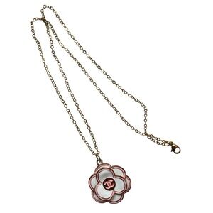 Pink Flower Charm necklace